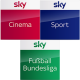 Sparpaket bestehend aus sky Cinema, sky Sport und sky Fußball Bundesliga